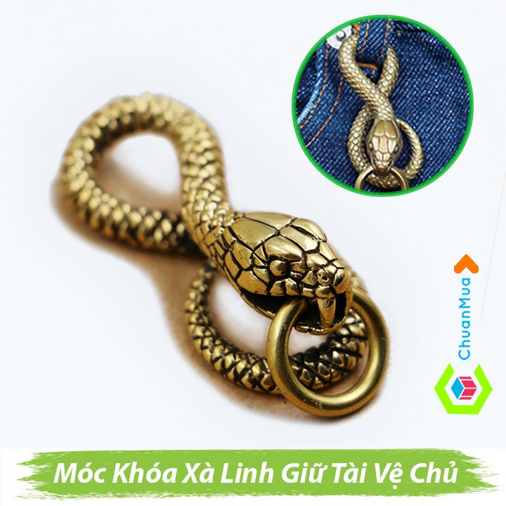 Móc khóa Bằng Đồng Rắn Phong Thủy Chiêu Tài Vệ Chủ (Giá Sỉ, Cao Cấp, Tuổi Tỵ, Đeo lưng quần...)