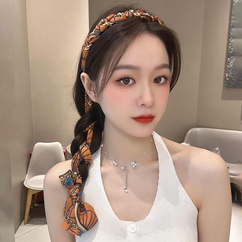 Cài Tóc Dây Xích Bằng Vải Phong Cách Retro Mới 2022