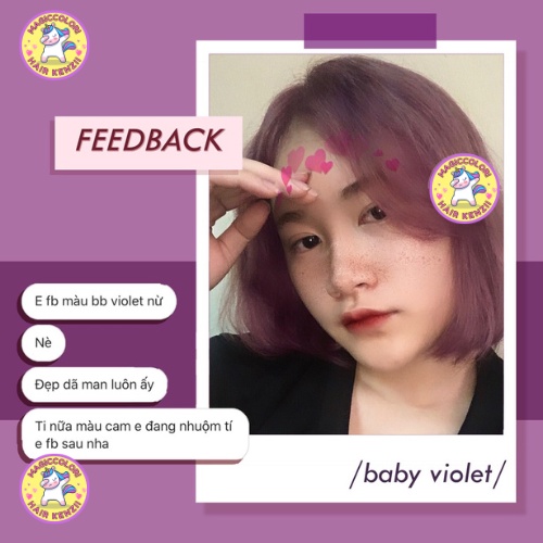 Thuốc Nhuộm Tóc Tím Khói Sáng Tặng Oxy Trợ Nhuộm Găng Tay Mũ Chùm Kenzii Lên Từ Tone 9