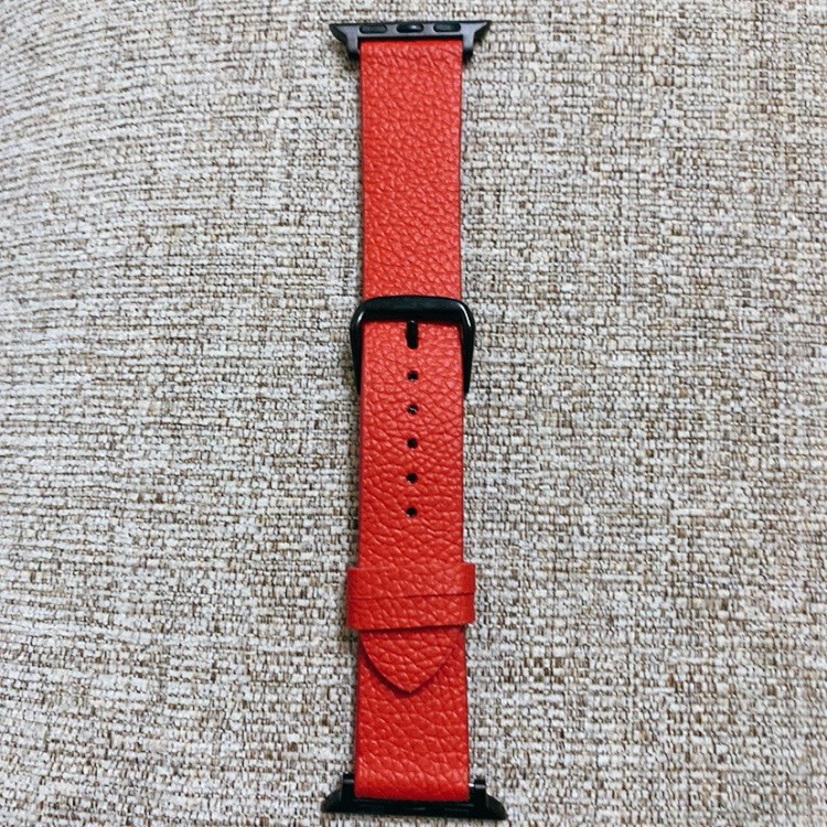 {Ảnh thật} Dây da 1 mầu cho Apple Watch đồng hồ thông minh iWatch Series 1/2/3/4/5/6/SE size 38/40/42/44 mm