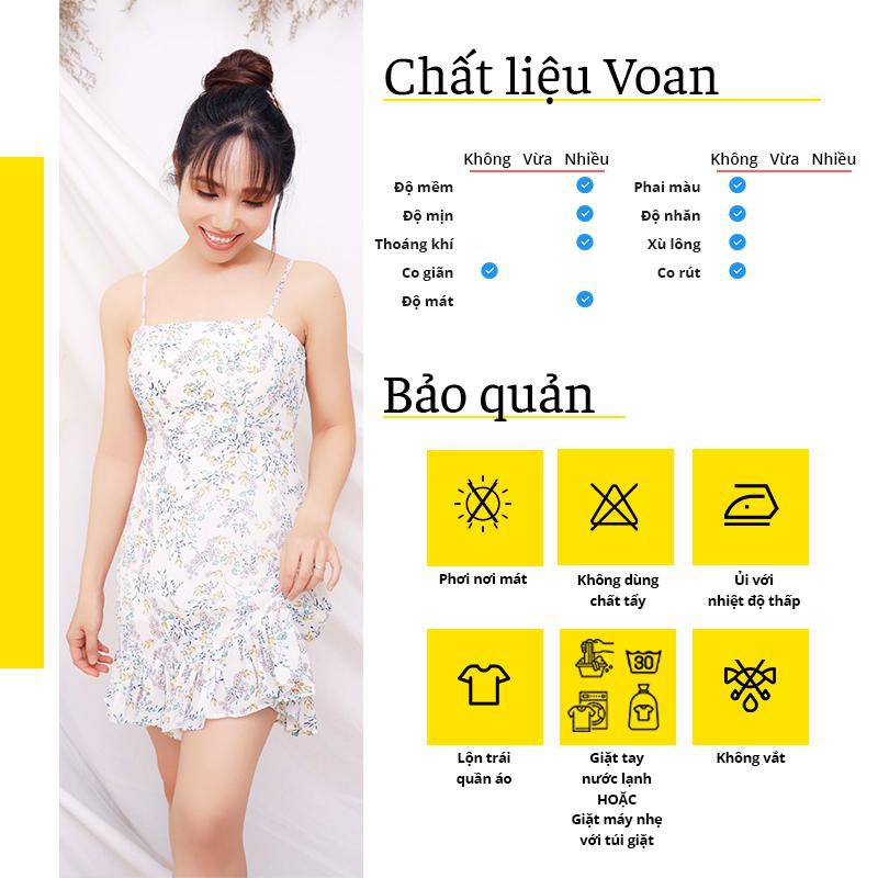 Đầm 2 dây SBORG đầm voan hoa nhí nữ tính nơ lưng sexy cute dễ thương freesize dưới 55kg quà tặng vợ