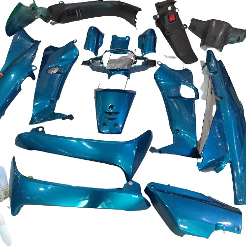 Bộ dàn áo xe Wave 110 - Wave Thái màu Xanh Da  - Bộ cụm pha đèn 1 bóng - SPB-DGW-da