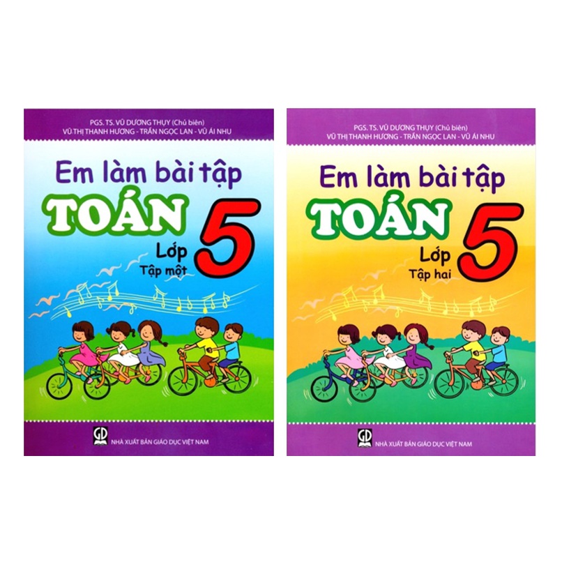 Sách - Combo Em làm bài tập toán lớp 5 (2 tập)