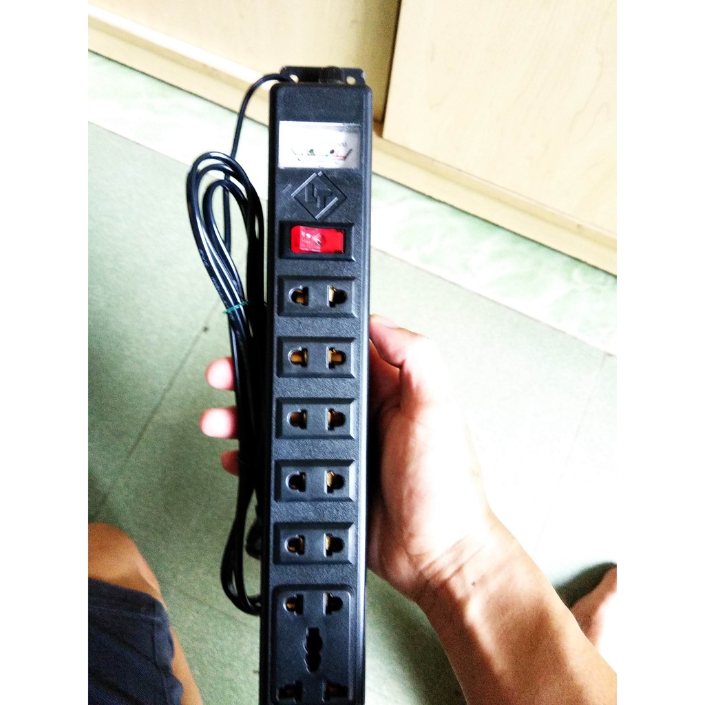 Ổ điện 7 phích cắm có công tắc - ổ điện có dây 7 phích cắm
