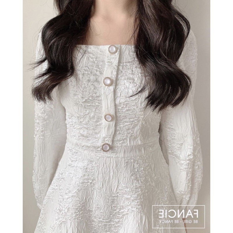 Váy trắng xòe siêu xinh thiết kế 2 lớp vải may kỹ Đẹp !
