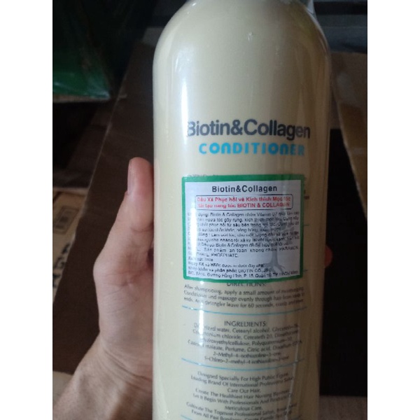 Cặp gội xả Biotin Collagen trắng siêu mềm mượt ngăn gãy rụng 1000ml