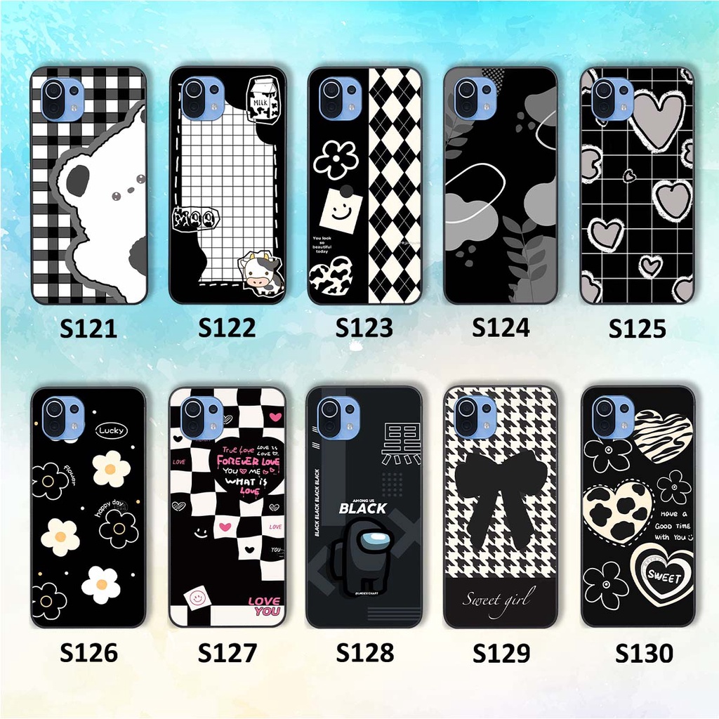 Ốp lưng xiaomi mi 11 lite/ mi 11 lite 5g NE Caro đen trắng cực đẹp