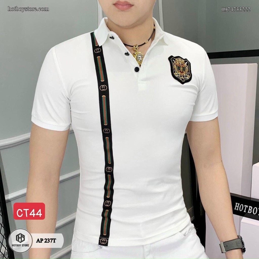 Áo Thun Nam Ngắn Tay Có Cổ  𝐅𝐑𝐄𝐄 𝐒𝐇𝐈𝐏  Áo Phông Nam Đẹp Vải Thun Co Giãn Thời Trang Hpfashion - ATNCT43