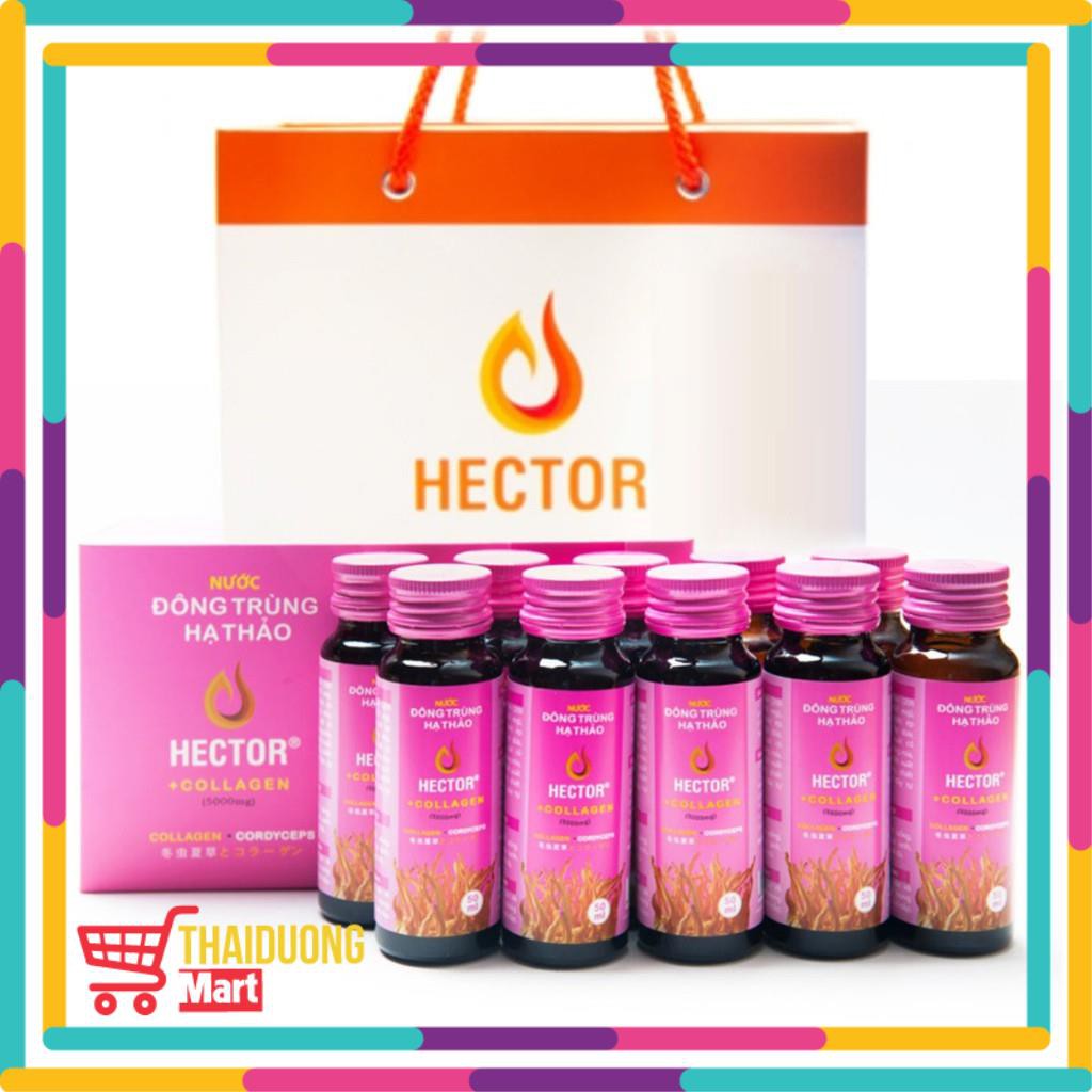 Nước Đông Trùng Hạ Thảo Hector Collagen Hộp 10 Chai Hector Cordyceps Collagen