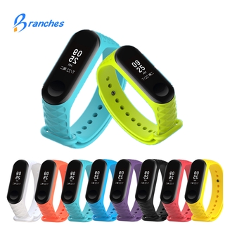 XIAOMI MI Dây Đeo Thay Thế Chất Liệu Silicon Màu Trơn Cho Xiaomi Miband 4 3 M4 Mi Band 5