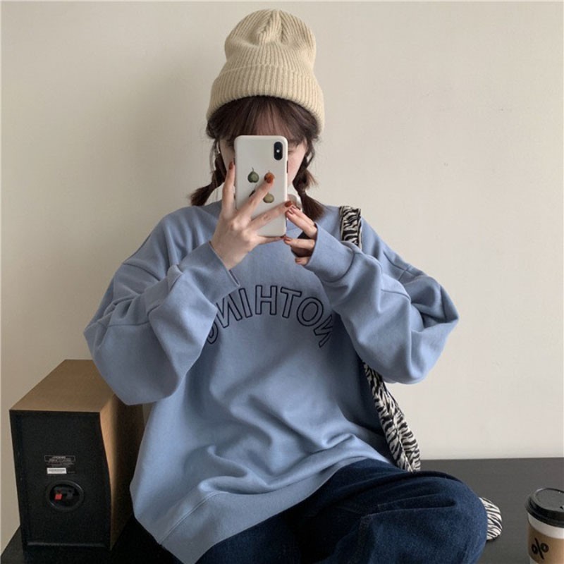 Áo Hoodie Nỉ Bông Không Mũ Thuê Chữ Nothing Mẫu Mới M064 -Violet_Store | BigBuy360 - bigbuy360.vn