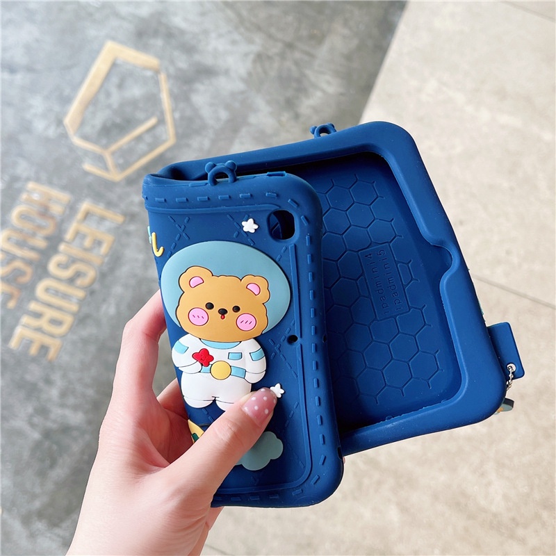 Ốp Máy Tính Bảng Silicone Với Dây Đeo Cho Samsung Galaxy Tab A8 8 "A7 Lite 8.7" 10.4 "SM-T290 T295 SM-X200 X205 SM-T500 T505 SM-T220 T225