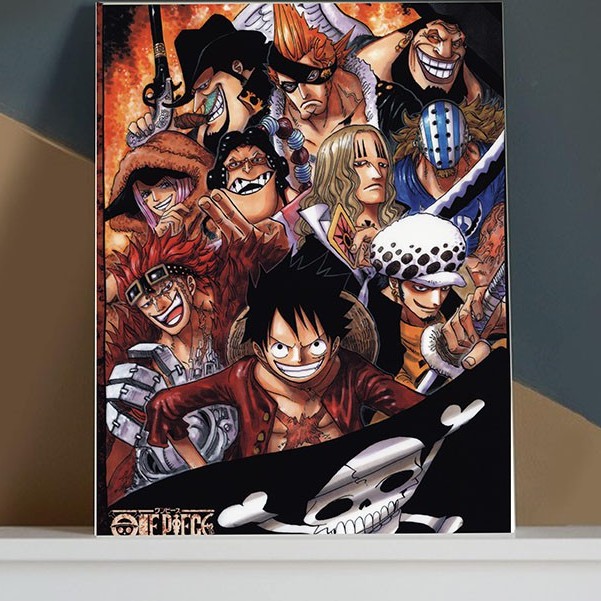 (V01) Tấm Poster anime cao cấp giấy 260gsm One Piece Đảo Hải Tặc Luffy chibi ảnh đẹp