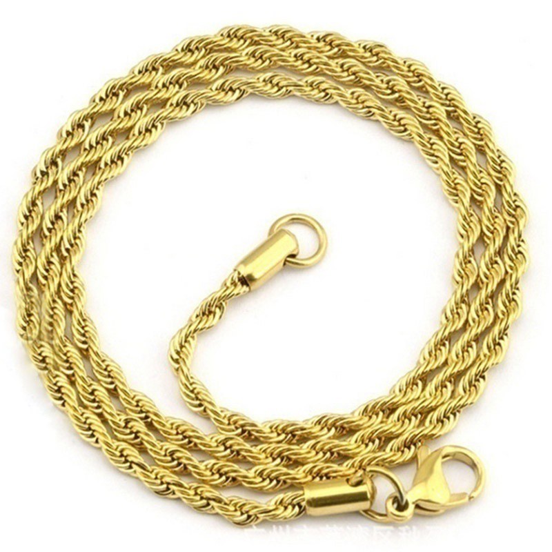 Loca1 Set 2 dây chuyền mạ vàng/bạc thời trang nam nữ