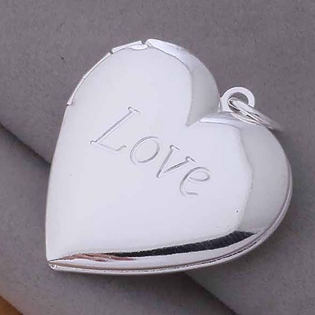 Dây chuyền mạ bạc mặt khung hình trái tim