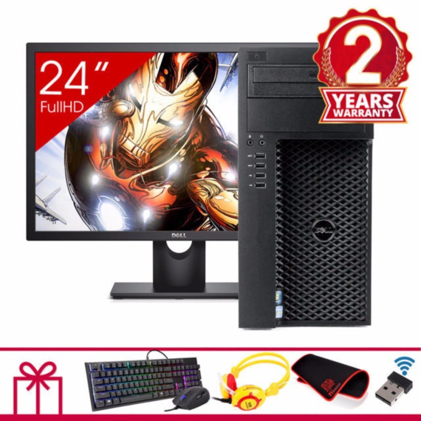 Máy Trạm DELL PRECISION T1650 MT + Màn hình Dell 24inch Full HD (G2030, Ram 8GB, SSD 120GB) + Quà Tặng | BigBuy360 - bigbuy360.vn