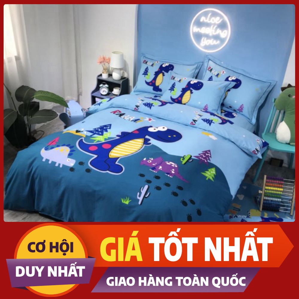 Bộ chăn ga cotton lụa cho bé