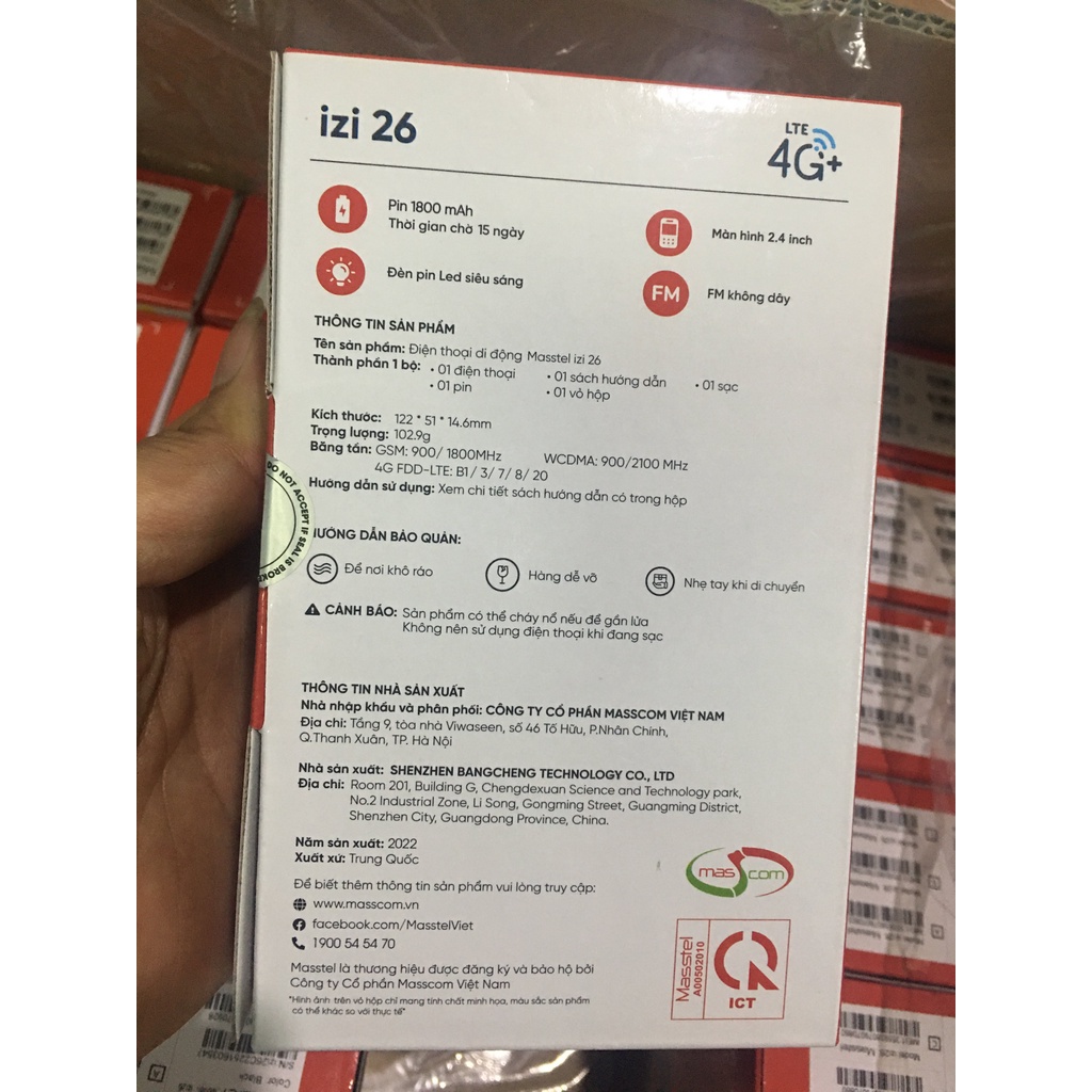 Điện thoại Masstel Izi 26 4G loa to, chữ to Pin siêu khỏe - bảo hành chính hãng 12 tháng