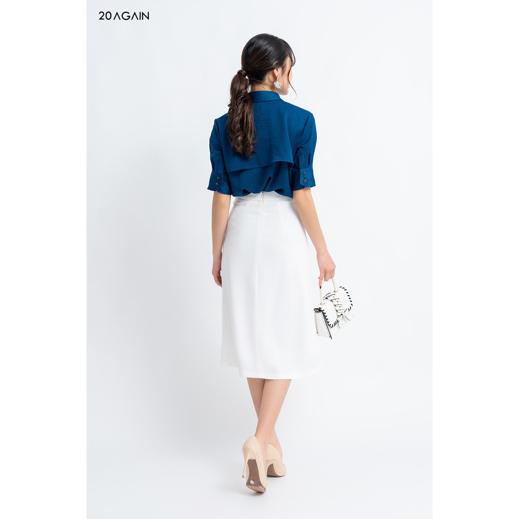 Chân váy midi tà bung đính cúc JDA0993 20 AGAIN | BigBuy360 - bigbuy360.vn