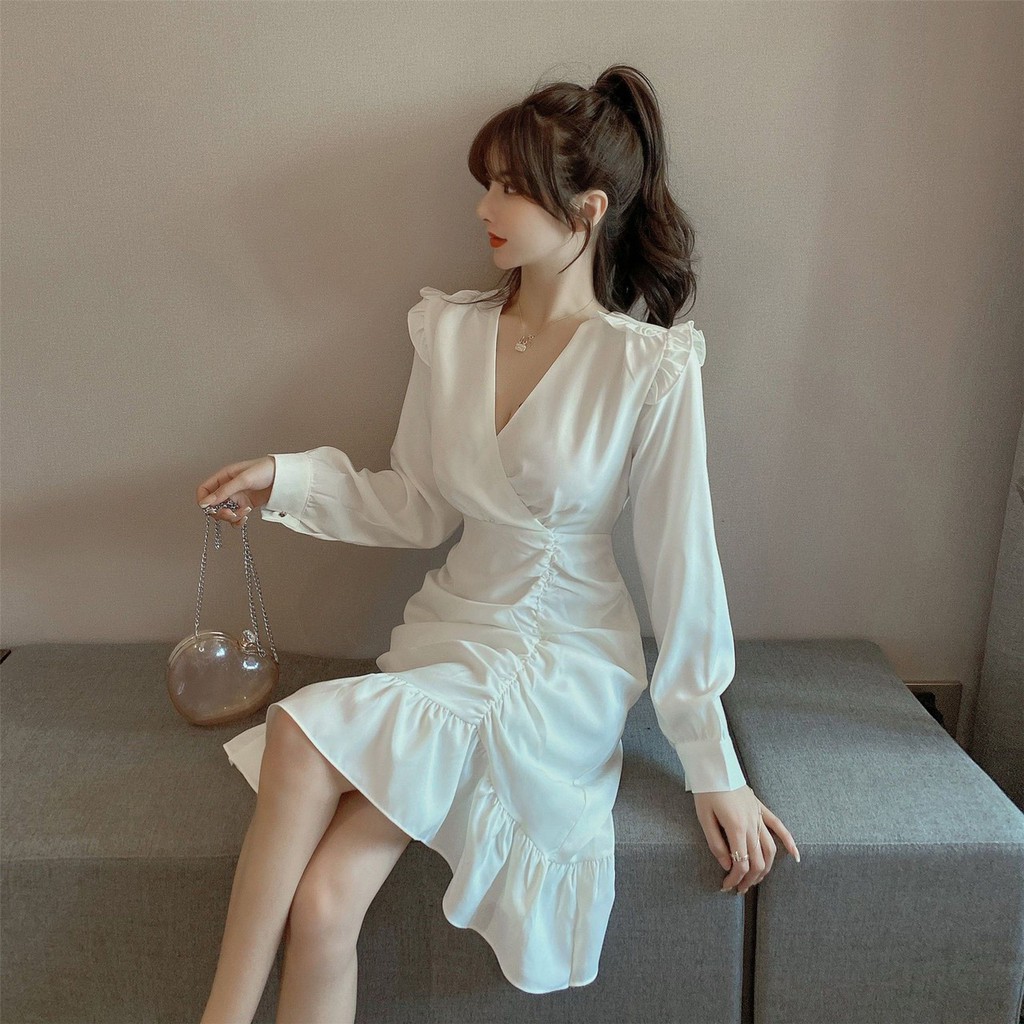 Đầm Bigsize (64-83kg) Váy Big Size Lớn Công Sở Dự Tiệc Sang Trọng SANJOLI Trẻ Trung Vải Thun, 2 Màu Trắng Đen VD016 | BigBuy360 - bigbuy360.vn