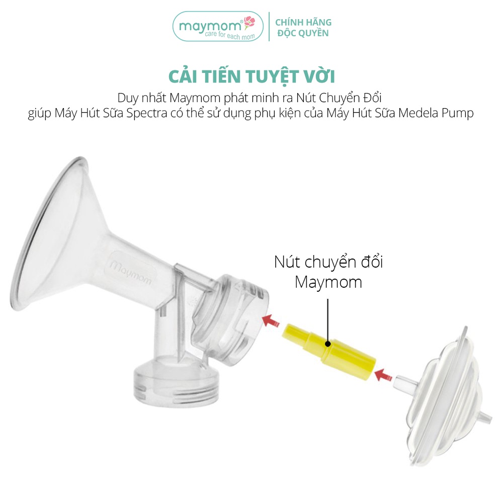 Nút Chuyển Đổi Maymom, Giúp Chặn Sữa Ngắn Thành Chặn Sữa Dài, Kết Nối Được Với Cổ Nối Phễu Cổ Hẹp (1 cái)