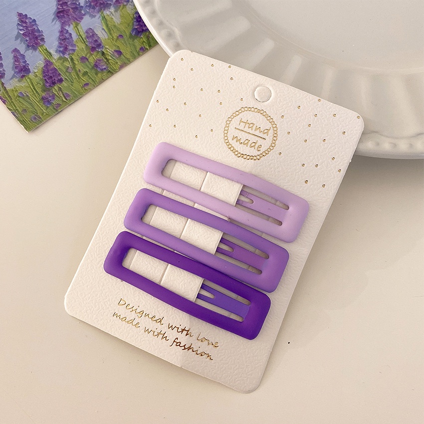 Set 3 Kẹp Tóc Màu Tím Thời Trang Nữ Tính