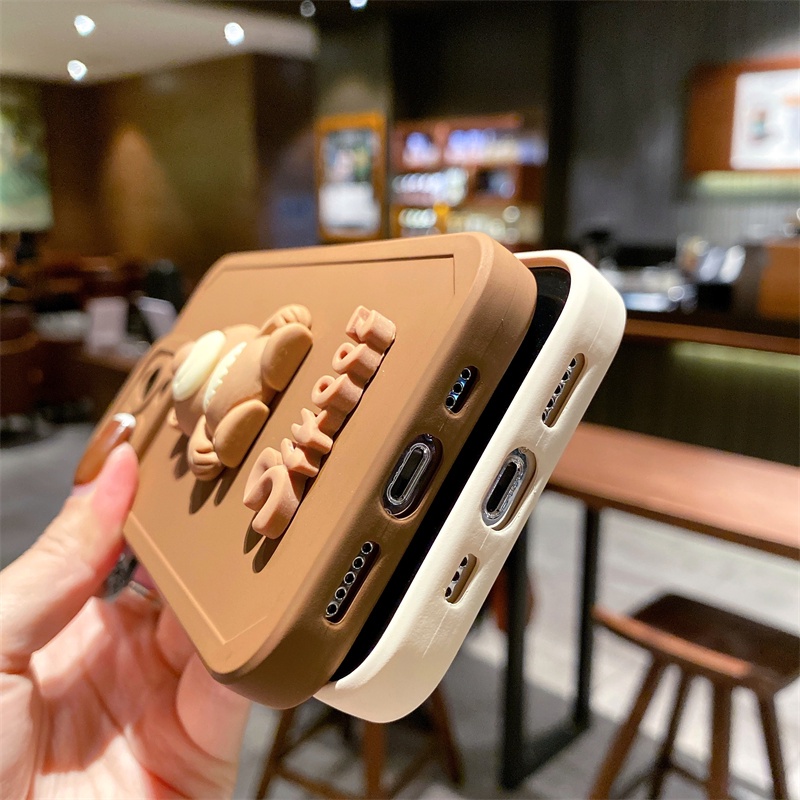 Ốp điện thoại mẫu gấu 3D thích hợp cho IPhone 13 13Pro Max 12 12Pro Max 11 11Pro Max X Xsmax Xr 8 7Plus