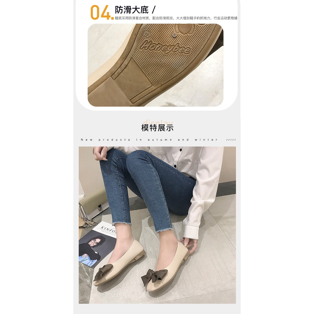 Giày Búp Bê Phối Nơ Xinh Xắn Dành Cho Nữ Size Xl 41 42 43 | BigBuy360 - bigbuy360.vn