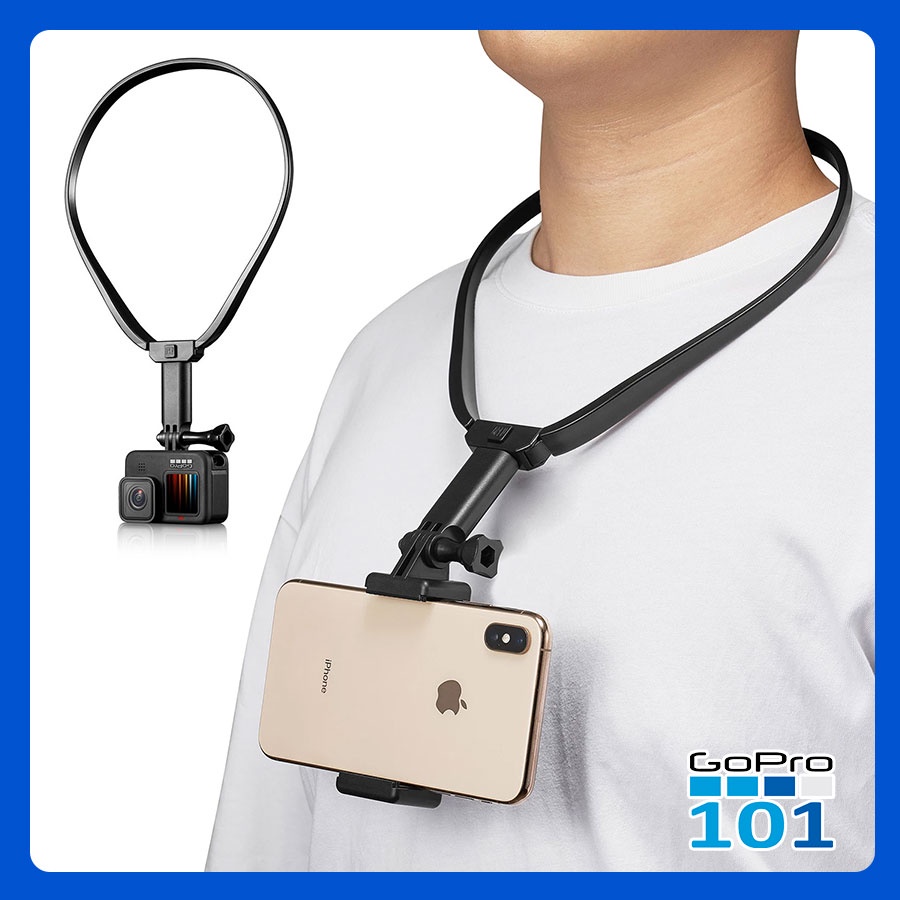 Vòng đeo cổ GoPro, đeo điện thoại vào cổ Point of view mẫu mới 2022