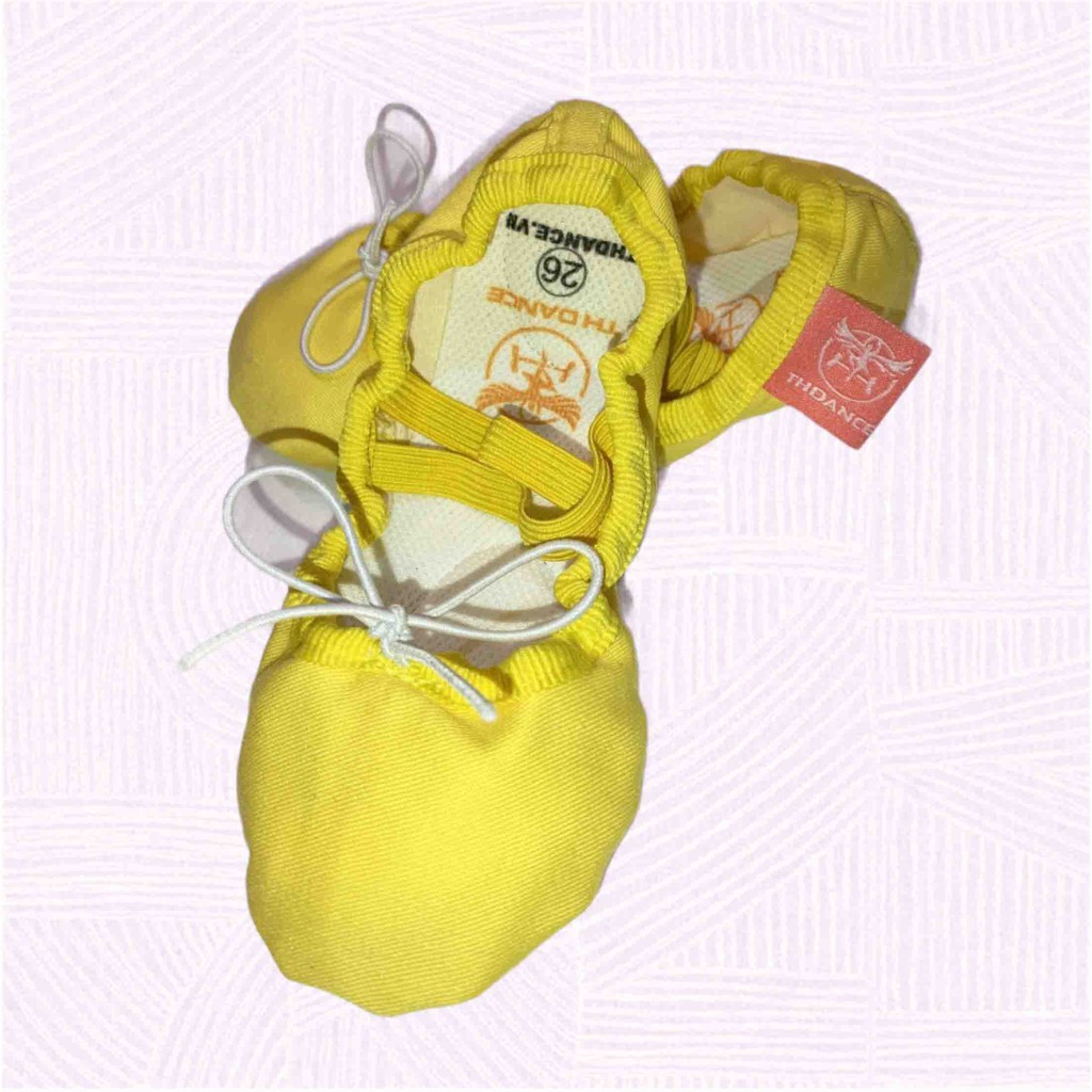 Giày múa Ballet trẻ em | Giày múa màu vàng trơn