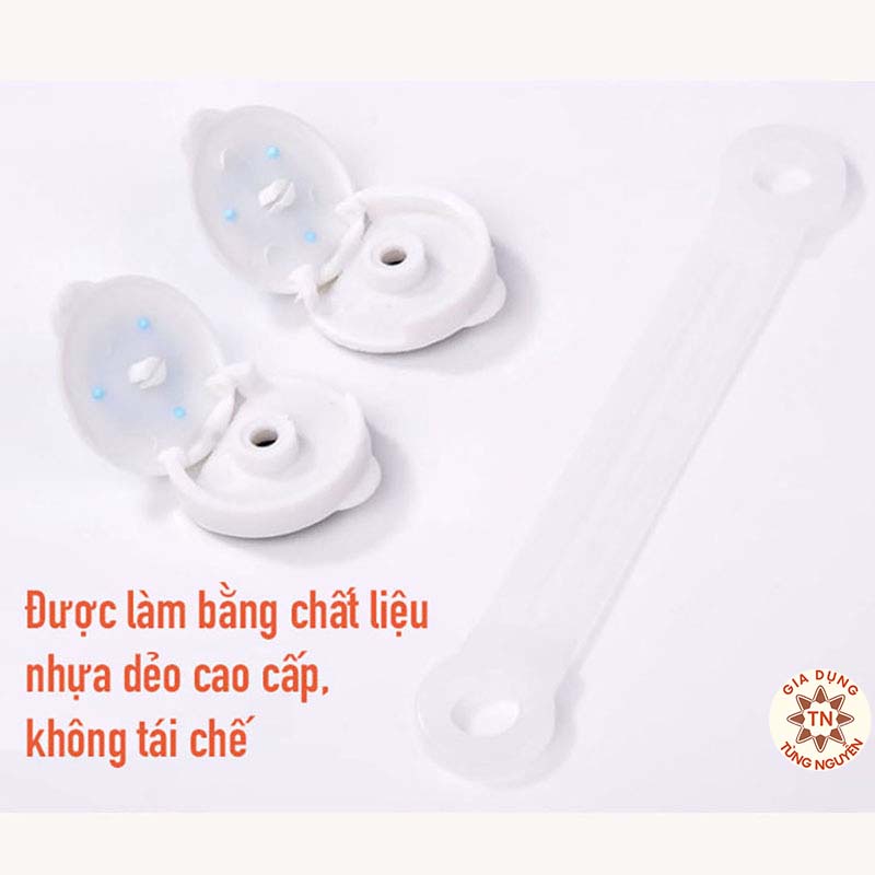 Khóa Giây Cửa Tủ Lạnh Mini, khóa tủ vải đựng quần áo, tủ nhựa, tủ giày gỗ thông minh siêu bền [KHOÁ TỦ DẺO]