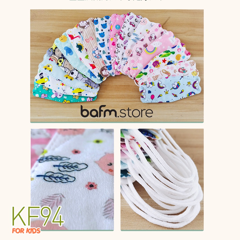 Khẩu Trang KF94 Trẻ Em - Công nghệ Hàn quốc - Họa tiết hoạt hình dễ thương cho bé từ 2 tuổi | BigBuy360 - bigbuy360.vn