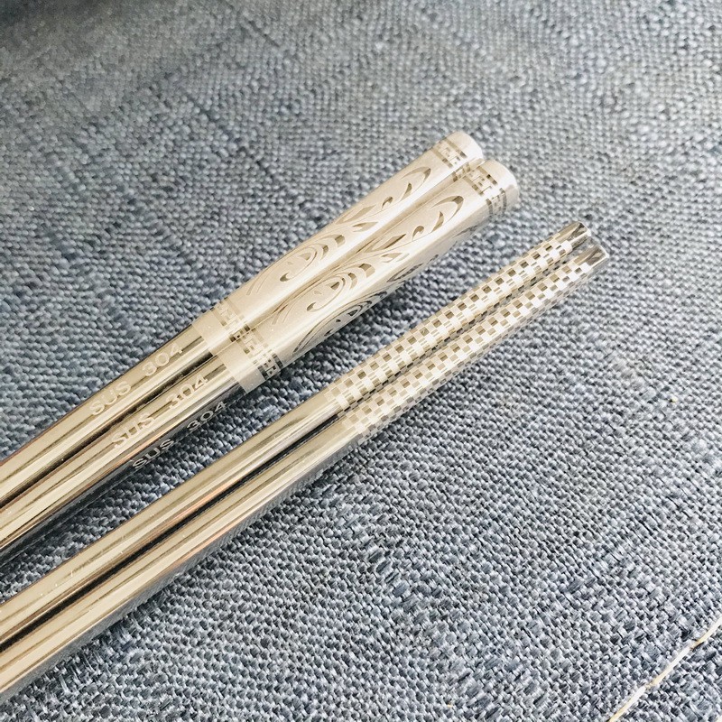 Bộ 10 đôi đũa inox 304 Hàn Quốc đặc ruột
