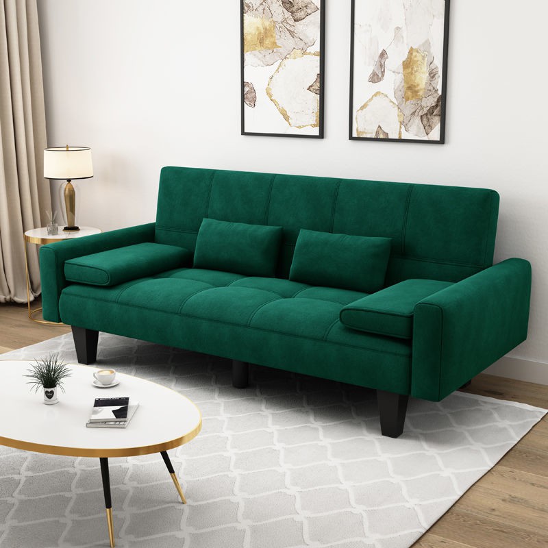 Căn hộ nhỏ phòng khách gấp sofa giường đa chức năng da nghệ thuật đơn đôi ba giản đồ nội thất ghế lười <