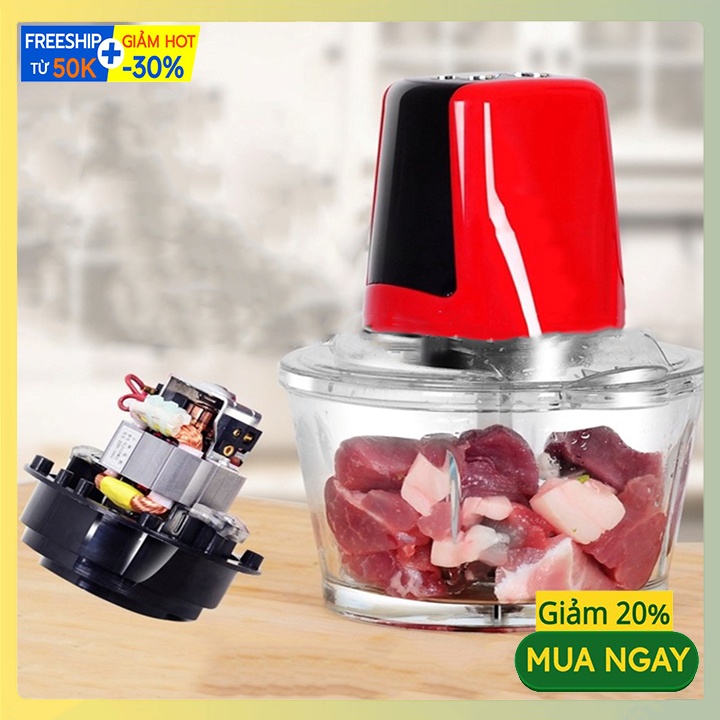Máy xay thịt cá, xay rau củ quả dung tích cối 2L / 3L nhựa ABS cao cấp chính hãng