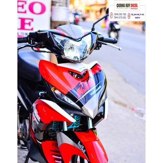 Tem trùm exciter 135 đỏ đen, độ team decal xe ex dán đời 2011-2014