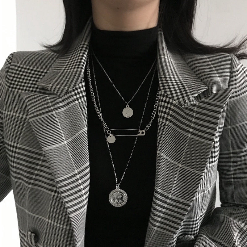 Dây Chuyền Nhiều Lớp Đính Đồng Xu Thời Trang Cho Nam Và Nữ 22017