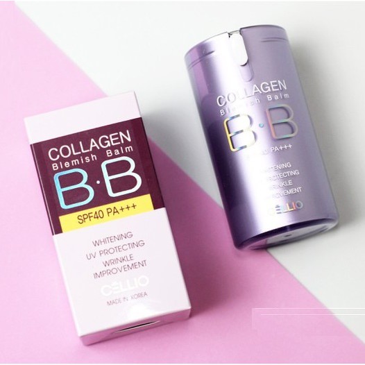 Kem Nền BB Cellio Collagen Blemish Balm SPF40 PA+++40ml #21 Light Beige: Da sáng