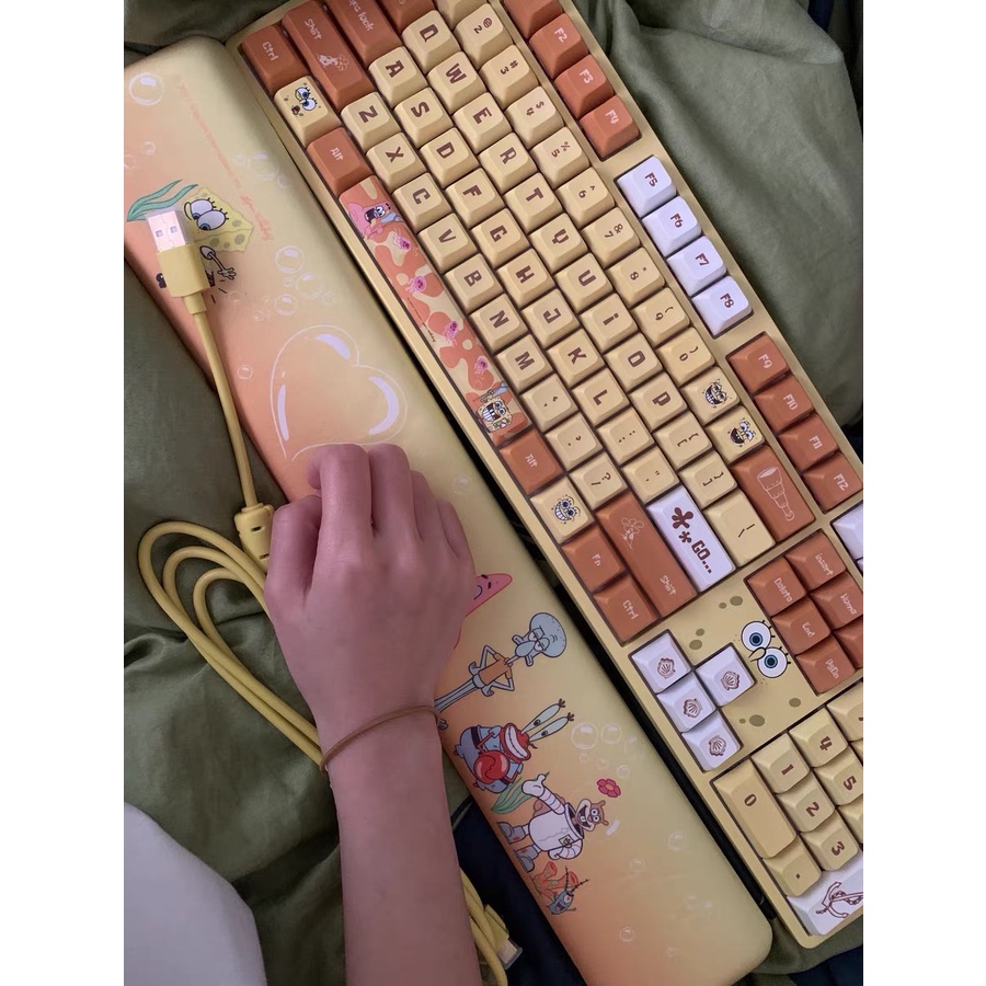 Bàn phím cơ AKKO 5108S - Phiên bản giới hạn Sponge Bob: LED RGB, hotswap, keycap PBT, switch CS jelly và CS silver