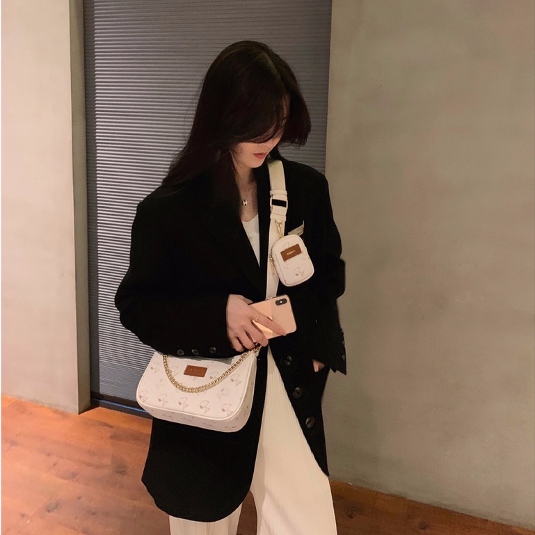 Túi đeo chéo Snoopy kèm ví nhỏ đẹp phong cách trẻ trung dễ thương hot trend CV28