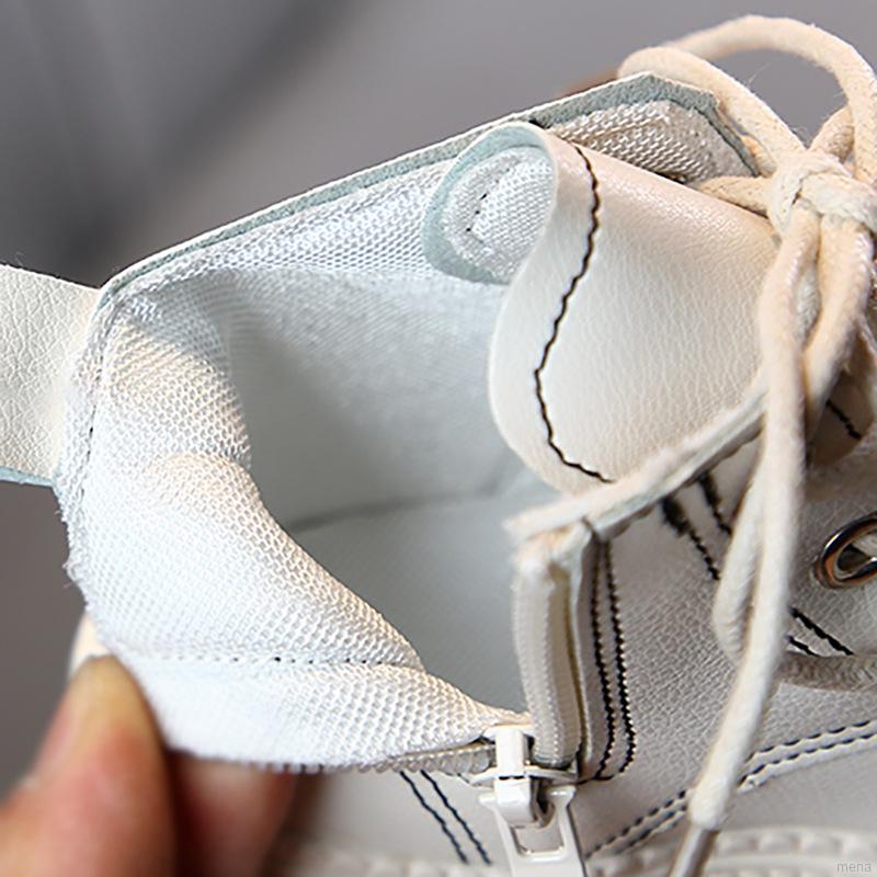 Giày bốt da cổ cao đế dày xinh xắn cá tính cho bé