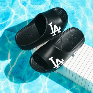 Dép Đúc MLB Black Đen LA bản mới Bánh Mì Đế Cao 5CM Quai Ngang Nữ ♥️ Hàng Cao Cấp + Fom nhỏ ♥️ thiết kế cá tính