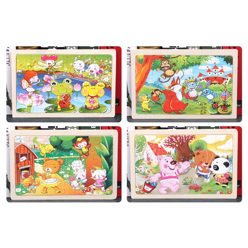 Đồ chơi trẻ em tranh ghép hình tranh ghép gỗ xếp hình cho bé ghép hình ảnh con vật giúp bé phát triển trí tuệ