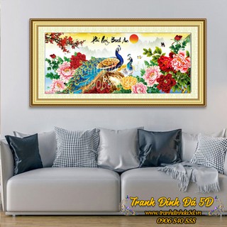 TRANH ĐÍNH ĐÁ CÔNG 115X52CM