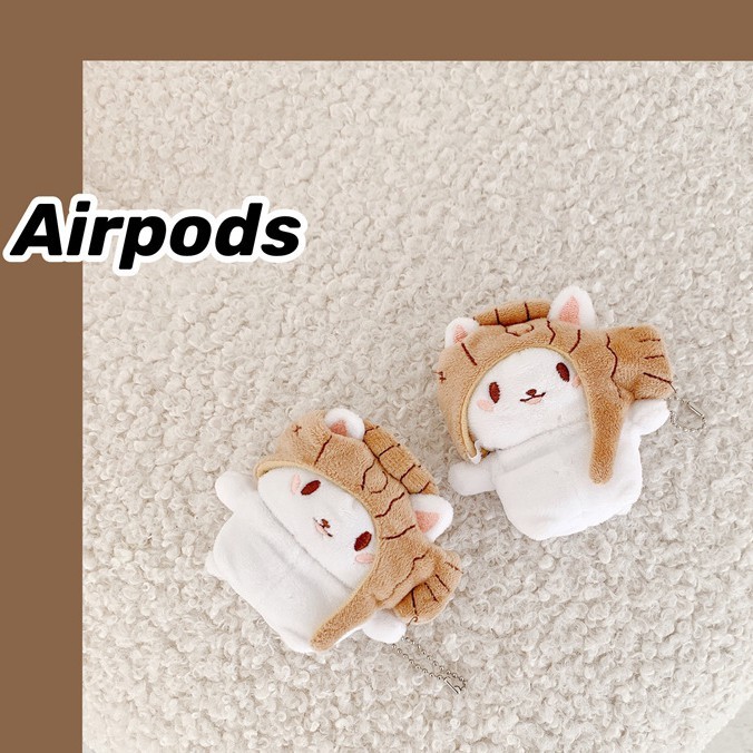 Vỏ Bảo Vệ Hộp Sạc Tai Nghe Airpods 1 / 2 / Pro Hình Mèo Bông Xinh Xắn