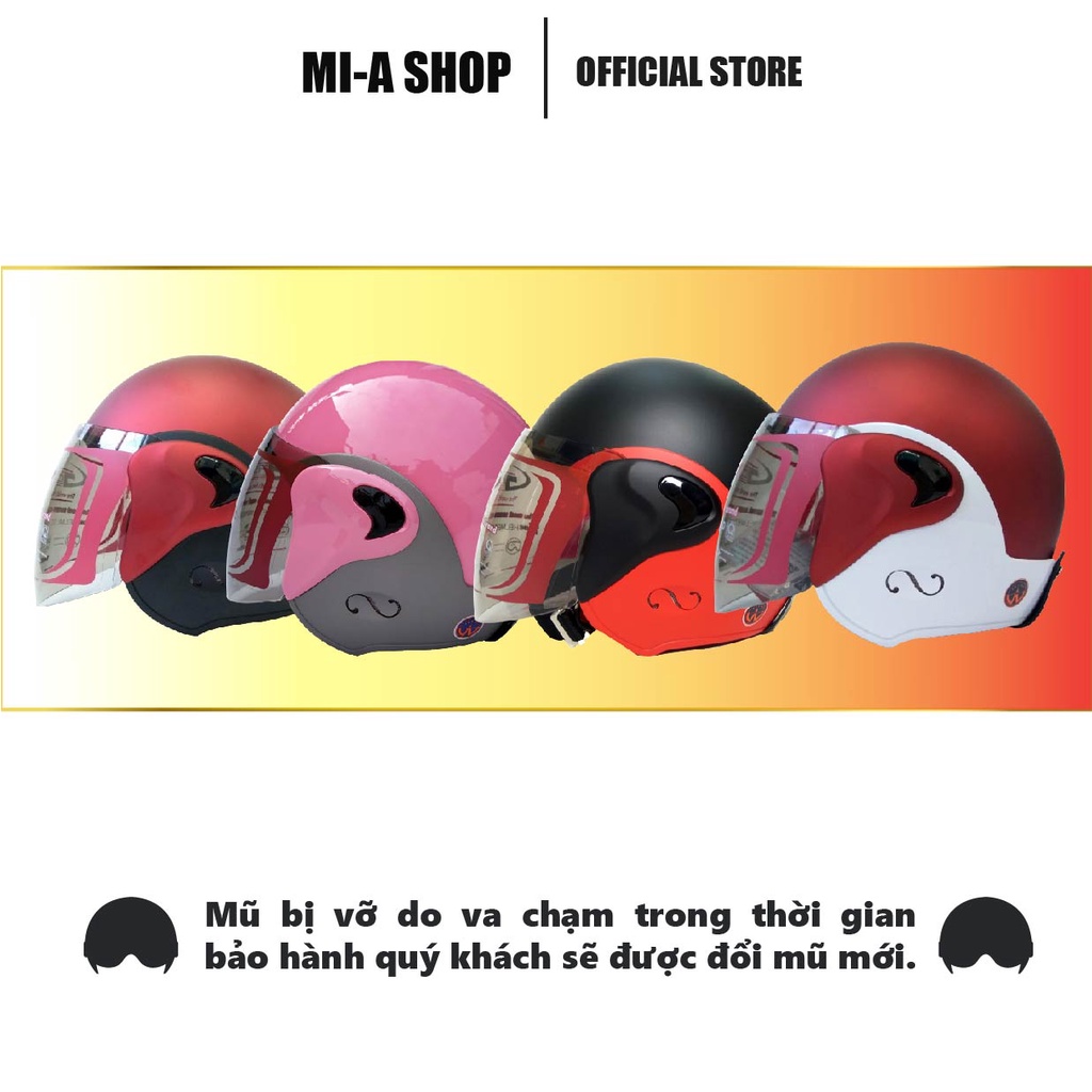 Nón bảo hiểm ¾ GRS A318K kèm kính chắn gió dài (nhiều màu)