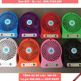 [HOME10K7 GIẢM 10K]QUẠT MINI 3 TỐC ĐỘ SẠC CỔNG USB