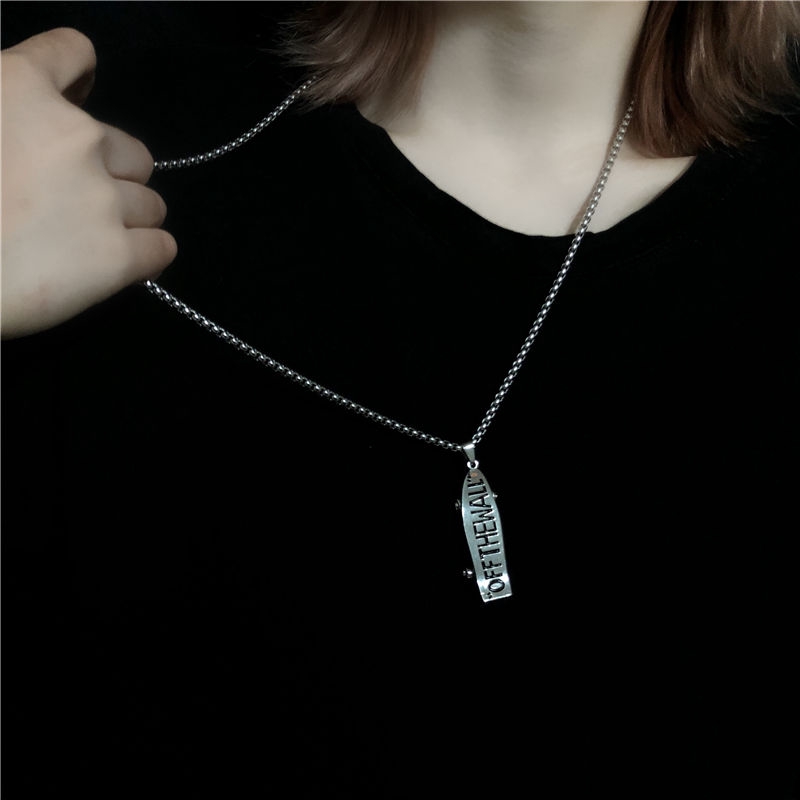 Dây Chuyền Mặt Ván Trượt Phong Cách Hip Hop Cá Tính