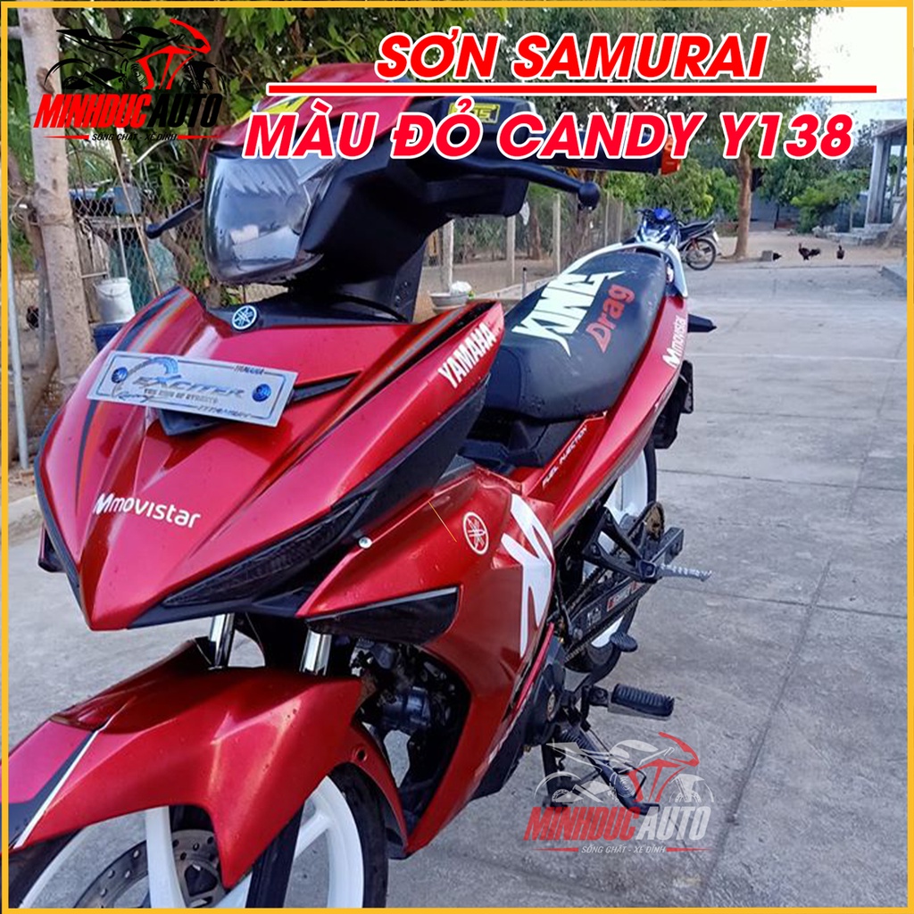 Sơn xịt Samurai màu Candy Đỏ - Y138   nhập khẩu từ Malaysia.