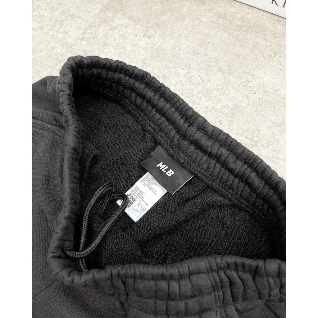 QUẦN NỈ DÀI MLB NY BASIC TRƠN LOGO THÊU VẢI NỈ DA CÁ DÀY DẶN-ỐNG BO JOGGER